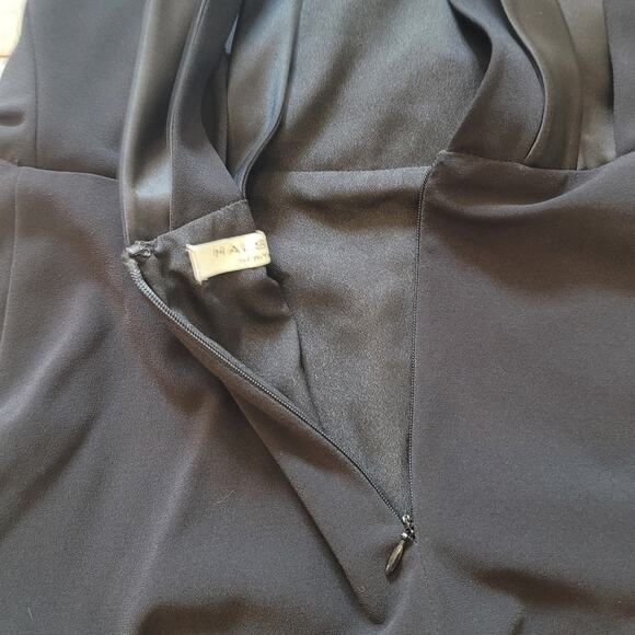 Halston Heritage Dress Womens Size XS Midi Asymmetrical Cocktail Open Strappy - Picture 12 of 15